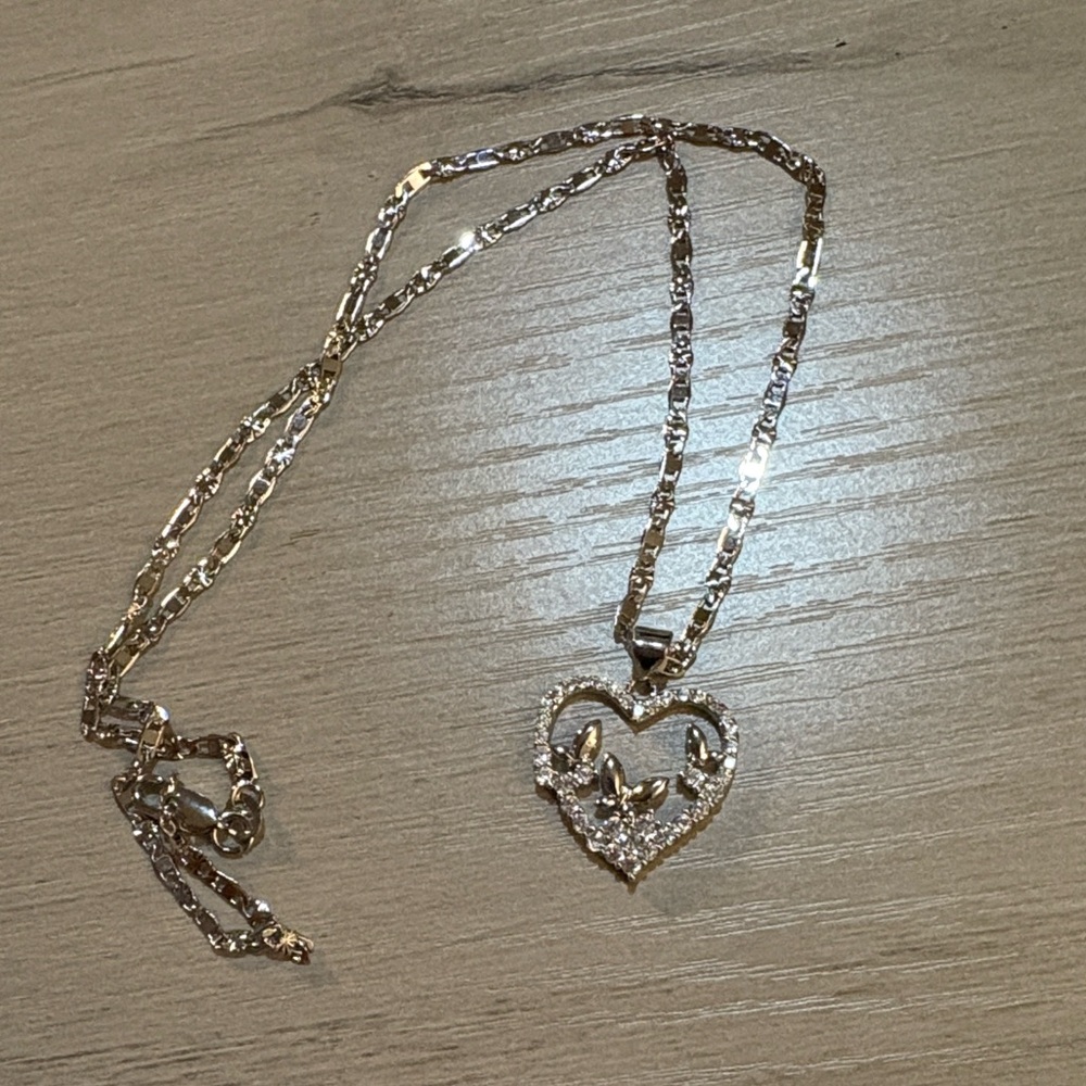 18k gold plated,Swarovski stone Heart Pendant‎ Necklace